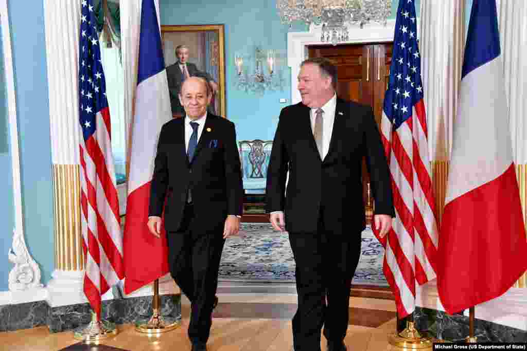 مایک پمپئو وزیر خارجه آمریکا در واشنگتن میزبان&nbsp;&laquo;ژان ایو لودریان&raquo; وزیر امور خارجه فرانسه بود.&nbsp;