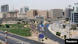 A general view shows almost empty streets, during the 24 hours lockdown to counter the coronavirus (COVID-19) outbreak in Riyadh, Saudi Arabia April 7, 2020. 