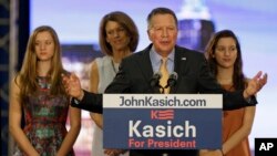 Kandidat calon presiden AS dari Partai Republik, Gubernur Ohio John Kasich.