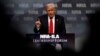 Republican presidential candidate Donald Trump addresses members of the National Rifle Association's during their annual meeting in Louisville, Kentucky.