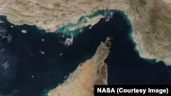 위성에서 촬영한 호르무즈 해협
