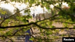 Ethiopian men who fled war in Tigray region,