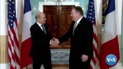 Pompeo accueille Le Drian au département d'Etat