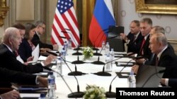 Cumbre Estados Unidos-Rusia en Ginebra el 16 de junio del 2021. 