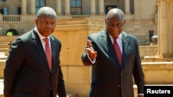 Presidente de Angola, João Lourenço, e o Presidente da África do Sul, Cyril Ramaphosa.