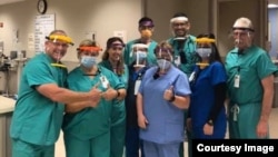 The face shields 3D printed by students from Camdenton High School were first donated to health care workers at Lake Regional Hospital in Osage Beach, Missouri. (Photo Courtesy: Mizzou News/University of Missouri)