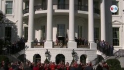 Nacionales de Washington visitan la Casa Blanca