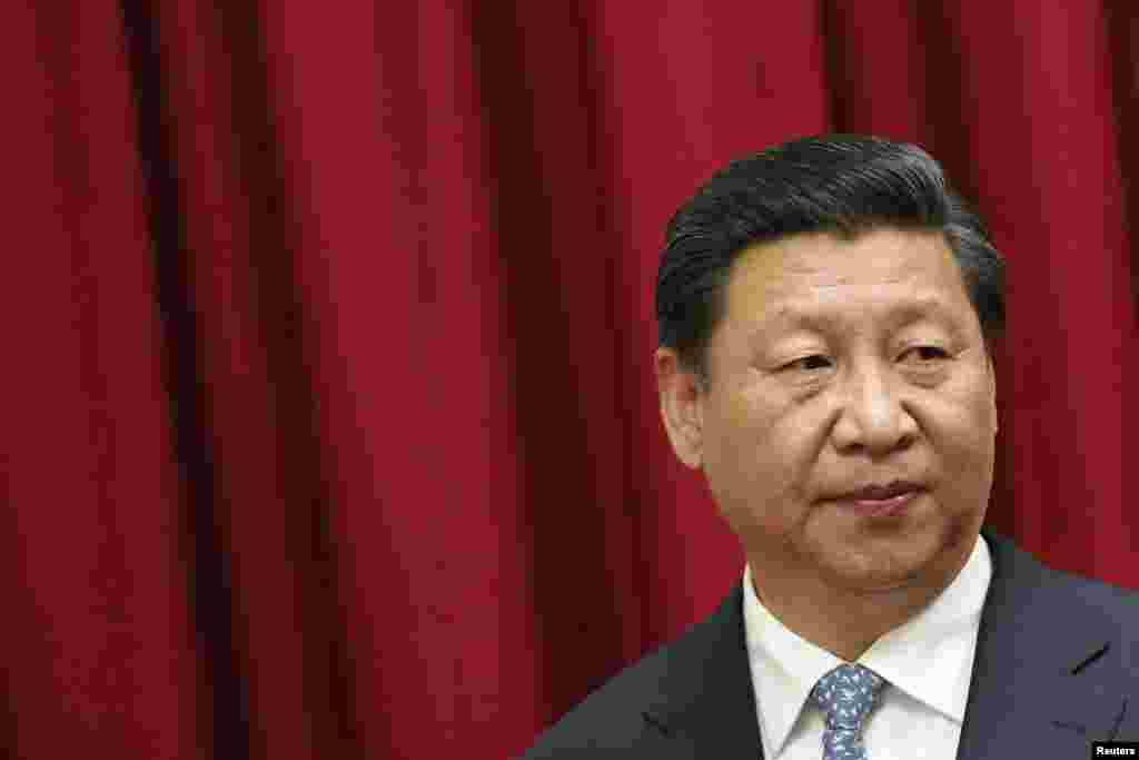 Chinese President Xi Jinping attends a meeting with Venezuelan President Nicolas Maduro, not pictured, at Miraflores Palace in Caracas, July 20, 2014.