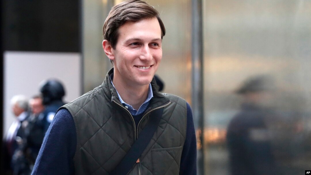 Jared Kushner, son-in-law of of President-elect Donald Trump walks from Trump Tower, Nov. 14, 2016, in New York. 