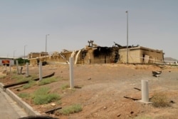 This photo released July 2, 2020, by the Atomic Energy Organization of Iran, shows a building after it was damaged by a fire, at the Natanz uranium enrichment facility, some 320 kilometers south of the capital Tehran.