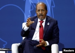 FILE - Somalia's President Hassan Sheikh Mohamud participates in a Peace, Security and Governance Forum during the U.S.-Africa Leaders Summit 2022 in Washington, U.S., December 13, 2022.