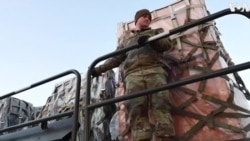 US Airmen Load Military Equipment Bound for Ukraine