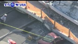 Manchetes Americanas 16 Março: Morreram 6 pessoas em colapso de ponte pedonal em Miami