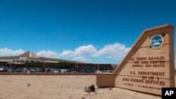 This Aug. 12, 2019 photo shows the Northern Navajo Medical Center in Shiprock, New Mexico. A recent federal audit found the hospital was one of a handful run by the Indian Health Service that put patients at increased risk for opioid abuse and overdoses.