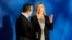 Serbian Foreign Minister Ivica Dacic greets European Union foreign policy chief Federica Mogherini as she arrives for an OSCE Ministerial Council meeting in Belgrade, Serbia, Dec. 3, 2015. 