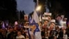 Protesters march towards Israeli Prime Minister Benjamin Netanyahu's private residence, to mark one year since the deadly October 7 attack by Hamas, in Jerusalem, October 7, 2024.