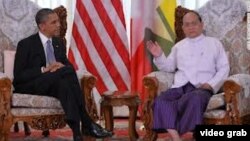Presidentët Obama,Thein Sein në Shtëpinë e Bardhë