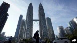 မလေးရှားနိုင်ငံ Kuala Lumpur မြို့က Twin Towers။ (မတ် ၁၈၊ ၂၀၂၀)