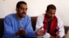 FILE - In this March 30, 2019, file photo, Alexanda Amon Kotey, left, and El Shafee Elsheikh, who were allegedly among four British jihadis who made up a brutal Islamic State cell dubbed "The Beatles," speak during an interview with The Associated Press…