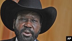 Shugaban sabuwar kasar Sudan ta Kudu Salva Kiir.