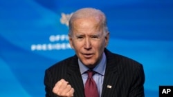 FILE - President-elect Joe Biden announces key administration posts during an event at The Queen theater in Wilmington, Del., Jan. 8, 2021. 