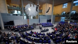 German Chancellor Scholz addresses parliament ahead of EU-ASEAN commemorative summit, in Berlin