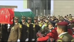 مراسم خاکسپاری وزیر فلسطینی در کرانه غربی