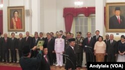 Kepala BNPT Tito Karnavian saat pengambilan sumpah jabatan di Istana Negara Jakarta, Rabu, 16 Maret 2016. (Foto:VOA/Andylala).