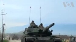 ترکی کے فوجی دستے ٹینکوں کے ساتھ شام میں داخل