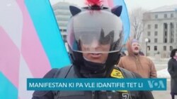 Manifestan Pran Lari nan Divès Vil pou Pwoteste Kont Politik Trump