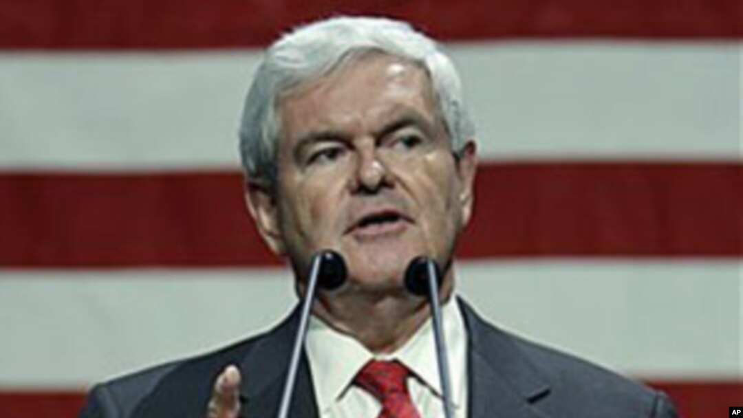 Former House Speaker Newt Gingrich speaks at the Iowa Faith and Freedom Coalition at the Point of Grace Church in Waukee, Iowa, March 7, 2011