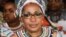 La reine zouloue Mantfombi Dlamini Zulu assiste au festival de ' Zulu 200' célébrant l'existence de la nation zouloue à l'aéroport international King Shaka à Durban, le 22 septembre 2013. 