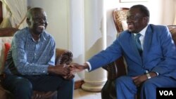 UMongameli Emmerson Mnangagwa uhlangana loMnu. Morgan Tsvangirai endlini kaTsvangirai ogulayo. 