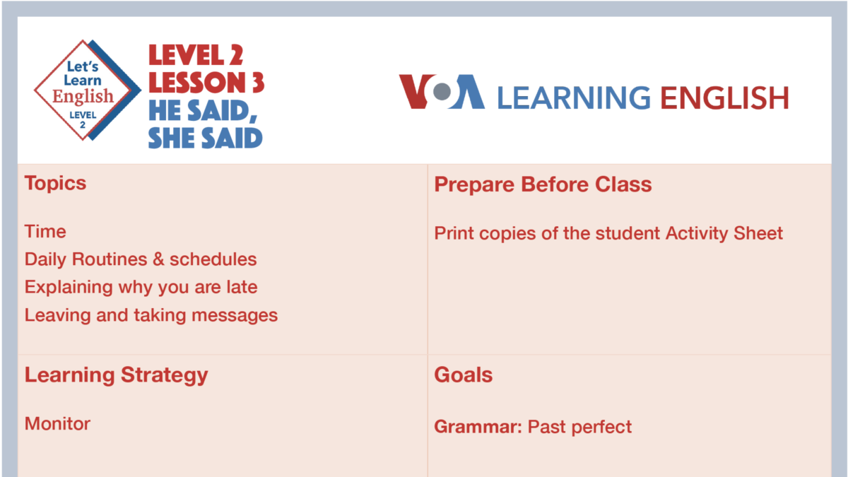 She learns english. She learns english