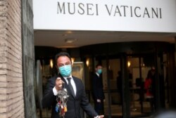 Gianni Crea, the museum "clavigero", shows keys to the Vatican Museums following its reopening after weeks of closure, as COVID-19 restrictions ease, at the Vatican, May 3, 2021.