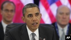 President Barack Obama speaks during his meeting with Trans-Pacific Partnership leaders during the APEC summit in Honolulu, Hawaii, Saturday, Nov. 12, 2011.