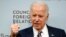 Former Vice President Joe Biden speaks about U.S. relations with the Kremlin at the Council on Foreign Relations, Jan. 23, 2018, in Washington.
