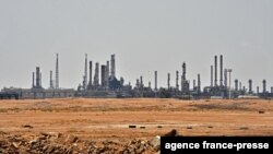 A picture taken on Sept. 15, 2019 shows an Aramco oil facility near al-Khurj area, just south of Riyadh.