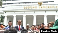 Presiden Joko Widodo di Kompleks Kementerian Luar Negeri Jalan Pejambon Jakarta, Senin 12 Februari 2018. (Foto: Biro Pers Istana)