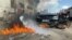 Aftermath of an Israeli strike in Rafah in the southern Gaza Strip