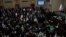 Law and Justice (PiS) leader Jaroslaw Kaczynski and other parliamentarians attend the Polish Parliament session in Warsaw, Poland, Sept. 17, 2020. 