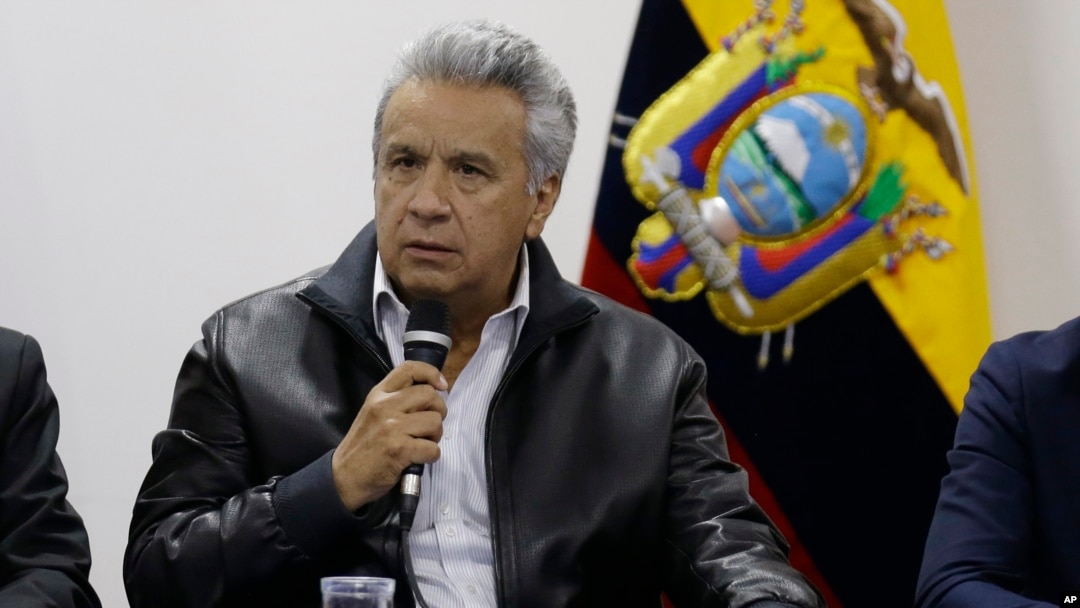 El presidente de Ecuador, Lenín Moreno, visita oficialmente la Casa Blanca, el miércoles 12 de febrero, atendiendo a una invitación del presidente de EE.UU. Donald Trump. Foto: Reuters, 13 enero de 2020.