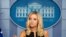 La portavoz de la Casa Blanca, Kayleigh McEnany, se dirige a los periodistas durante la rueda de prensa del martes 22 de septiembre de 2020.