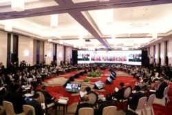 U.S. Secretary of State Mike Pompeo and his ASEAN counterparts attend the 26th ASEAN Regional Forum (ARF) in Bangkok, Thailand Aug. 2, 2019.