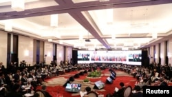 FILE - Representatives attend the 26th ASEAN Regional Forum in Bangkok, Thailand, Aug. 2, 2019.