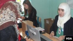 Voting in the Kyrgz Republic. 