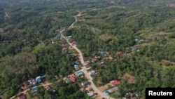 Pemandangan kecamatan Sepaku di Kabupaten Penajam Paser Utara, Kalimantan Timur, 28 Agustus 2019. (Foto: Antara via Reuters)