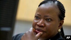 FILE - Prosecutor Fatou Bensouda says "it was significant to have U.S. cooperation" with the International Criminal Court. "I am just hoping that this will continue."