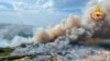 In this photo released by the Italian Firefighters, a view of a violent wildfire that burned the historical pinewood in Pescara, central Italy, Aug. 1, 2021.