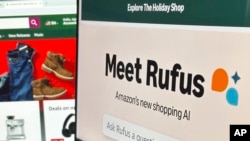 El asistente de compras basado en inteligencia artificial generativa, conocido como Rufus, en la pantalla de una laptop el 1 de diciembre de 2024, en Nueva York. 